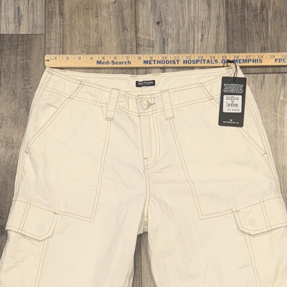 True Religion Military SN Cargo Pants Size 29 Winter White MSRP $139 NWT Womens - Picture 6 of 11